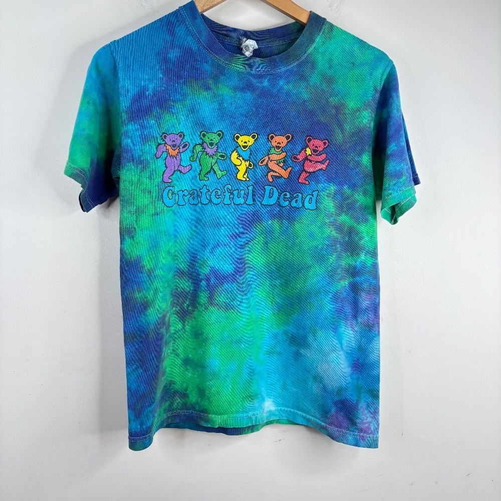 Grateful Dead Dancing Bears Tie Dye T-Shirt Anvil Tag Band Tee Adult S Retro
